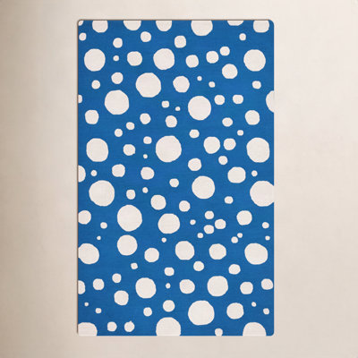 Tapis bleu / ivoire Camey