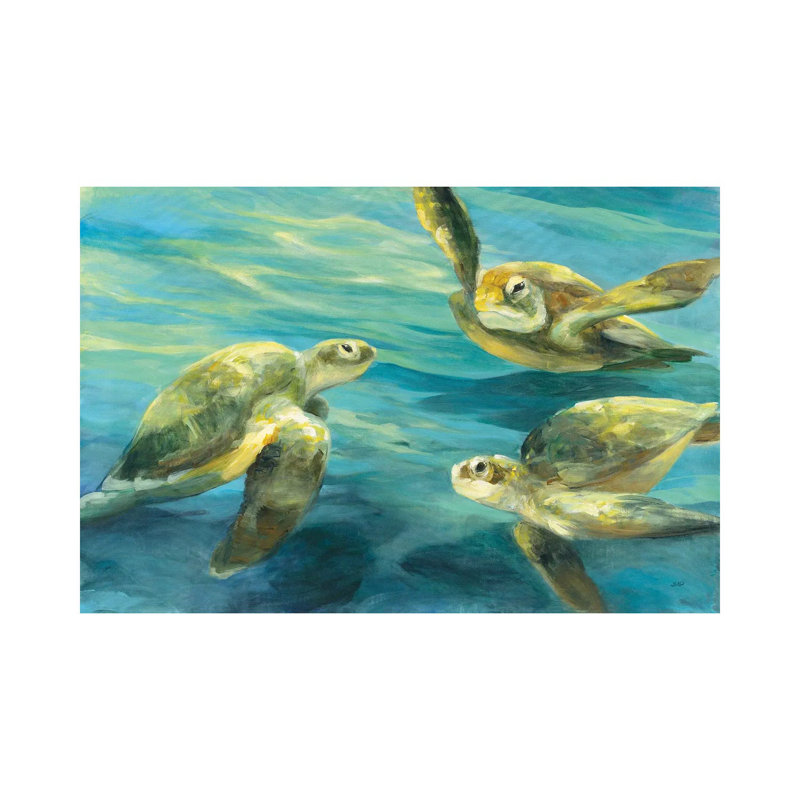 Sea Turtles by Julia Purinton - Wrapped Canvas Print, 101.6 cm H x 66.04 cm W x 1.91 cm D
