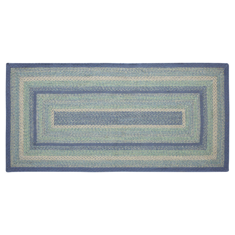 Maronay Hand Braided Geometric Indoor Rug, Rectangle 3' x 6'