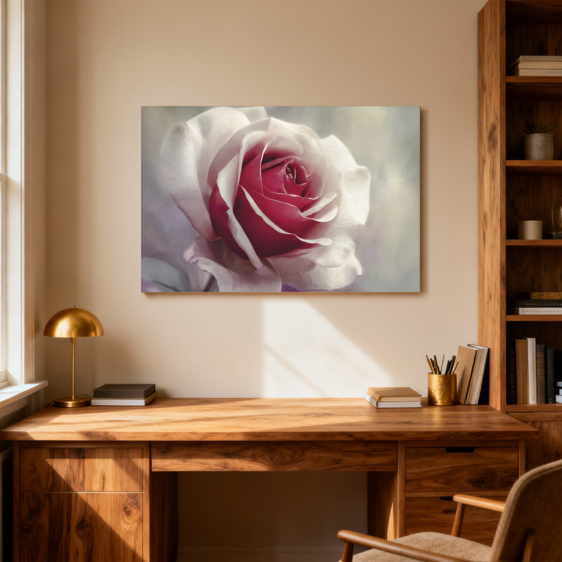 Plantes et fleurs rose blanc doux avec centre rose foncé Z25122408424094456