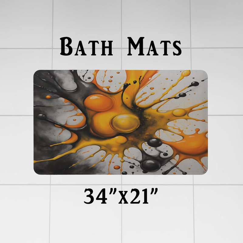 Rideau de douche avec tapis de bain SH01205, H 72 po x l 70 po