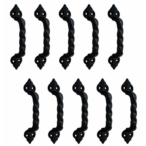 The Renovators Supply Inc. Wrought Iron Twisted Handle Door Pull Plate ...