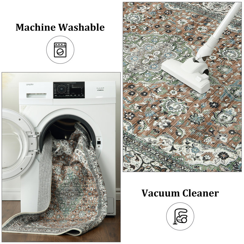 Tapis Saveliy avec envers antidérapant, Rectangle 4 pi x 6 pi