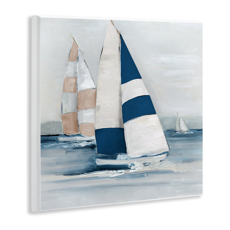 Plaque murale rayée de voyage en voilier, design par Sally Swatland