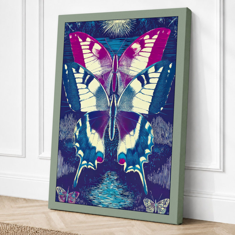 Celestial Butterfly Modern - Print, 30x20 - 76.2 x 50.8 cm, Sage Border