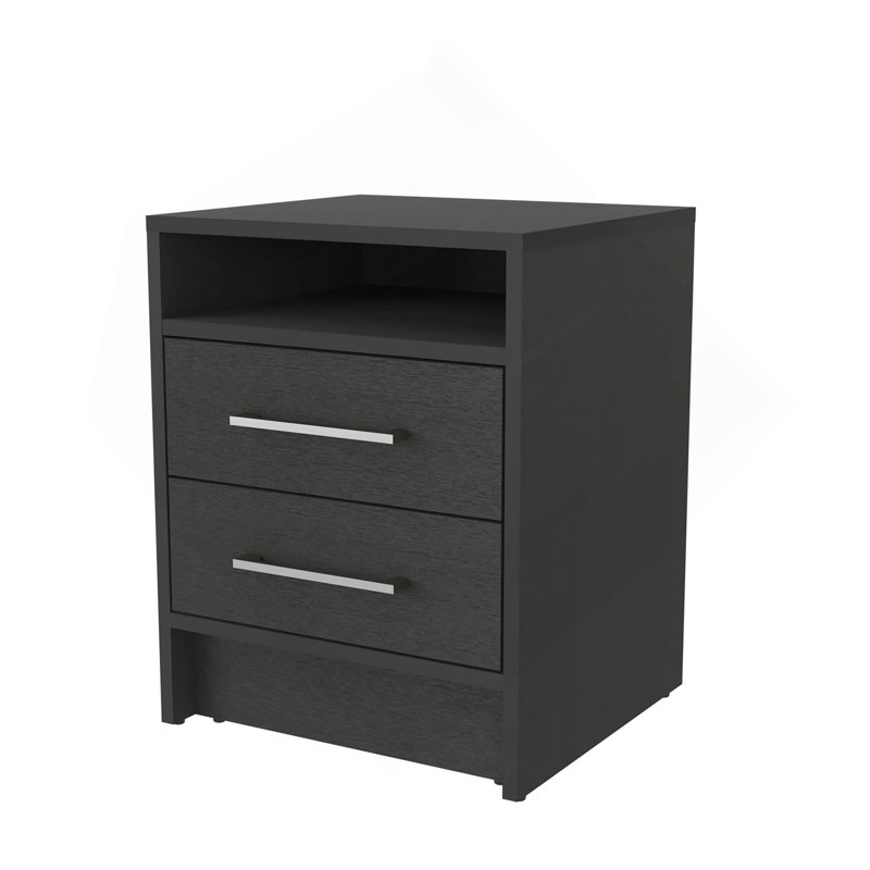 Table de chevet 2 tiroirs Wenge