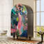 Armoire arquée avec tablettes et portes d'art