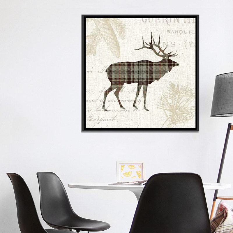 « écossais introduction, brun clair iii », reproduction d’impression sur toile, H 18 po x l 18 po x P 1,5 po, Pas de tapis
