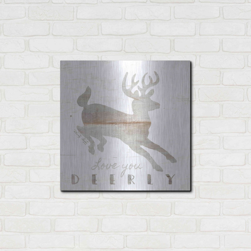 «Love You Deerly» par Cindy Jacobs sur métal, H 24 po x l 24 po