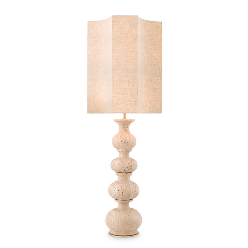 Table Lamp Mabel Travertine Excl Shade