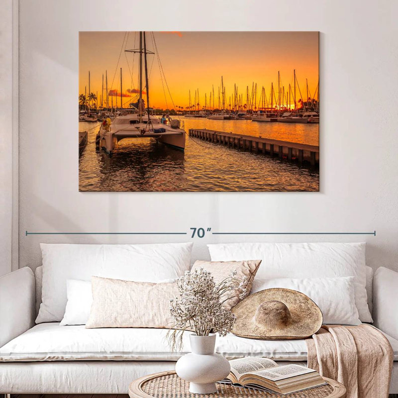 Mehar Catamaran At Ala Wai Harbor, 32" H x 48" W