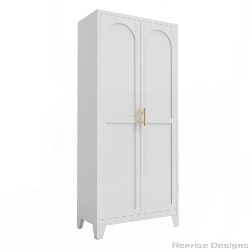  Armoire 2 portes avec serrure, H 70,87 po x l 31,5 po x P 15,7 po, Blanc