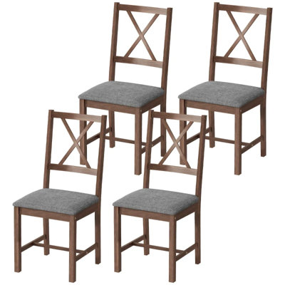 Chaises de cuisine rustiques, chaises de salle à manger, ensemble de 4 chaises de salle à manger (seulement chaise)