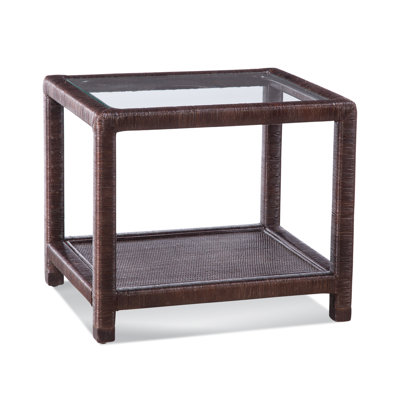 Graham Glass Top End Table with Storage by Birch Lane