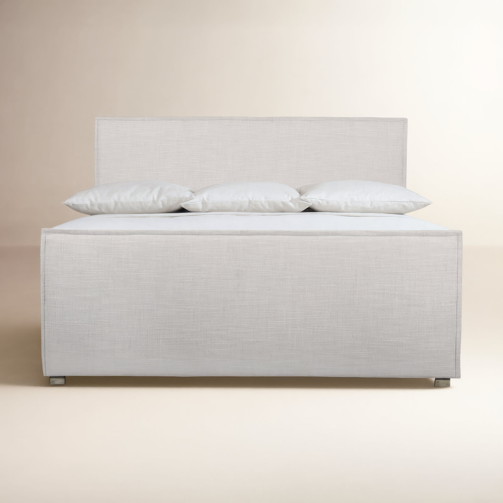 Sawyer Upholstered Bed, King, Lt Grey/Cream B502
