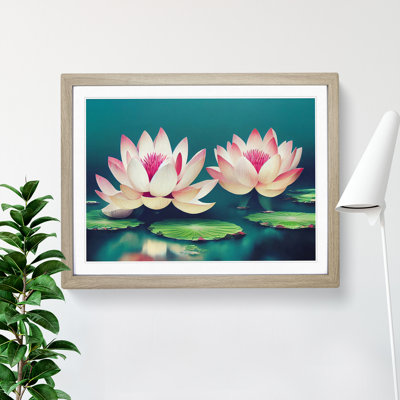 Enigmatic Lotus Flowers - Single Picture Frame Print