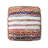 Dahlia Bohemian Multicolor Chevron Striped Chindi Handmade Pouf