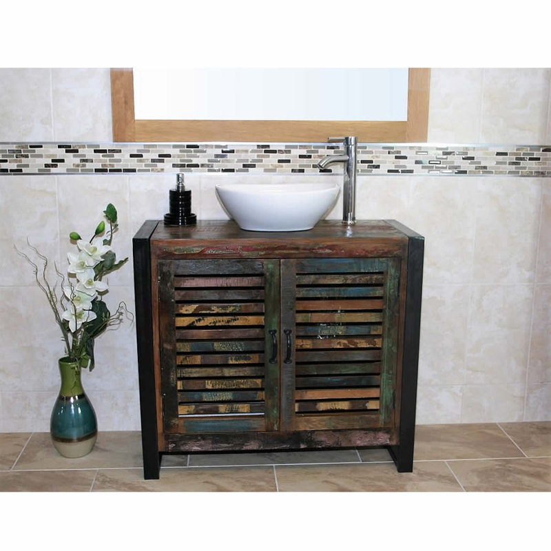 Hathaway 900mm Single Bathroom Vanity with Vessel Ceramic Basin