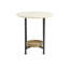 Table de bout ronde avec rangement ouvert