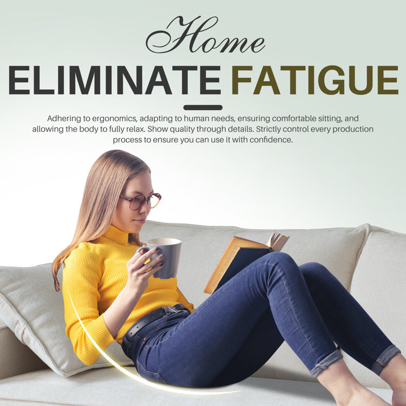 Ebern Designs Alcantara 3-Seater 79.5'' Modern Upholstered Sofa with Square Armrests and 2 Throw Pillows & Reviews - Wayfair Canada