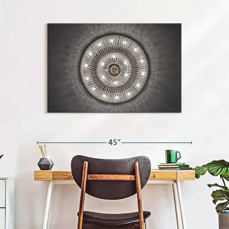 Lustre sous le cristal Kerner, H 26 po x l 39 po