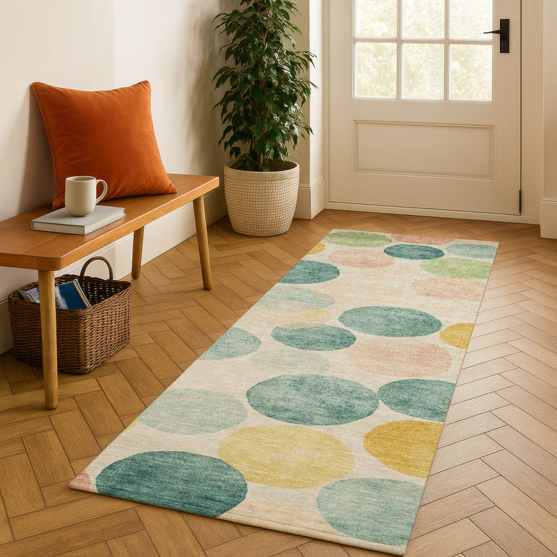 Premium Machine Washable Jakiyra AMF1898 Geometric Rug, Runner 2'3" x 7'6"