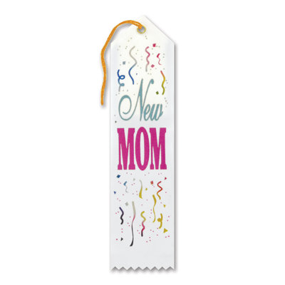 New Mom Award Ribbon - 2" x 8" - Pack of 6