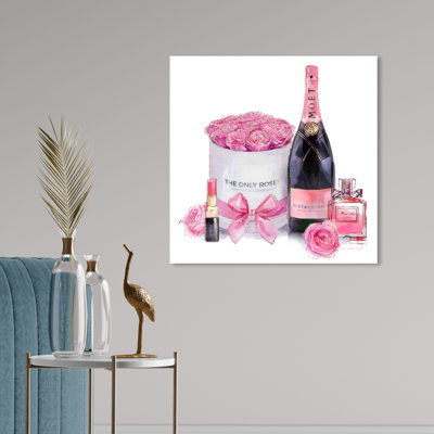 «Pinkish Glamour», peinture sur toile tendue
