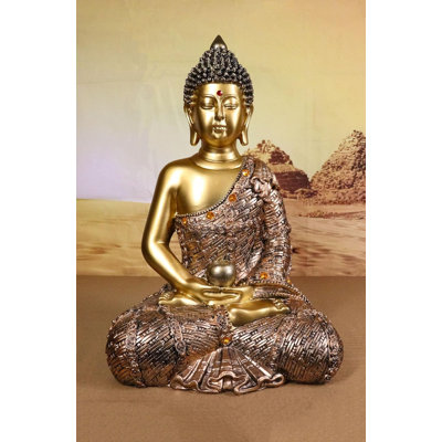 Eastern Enlightenment Buddha Shakyamuni Sitting In Meditation Mudra Figurine