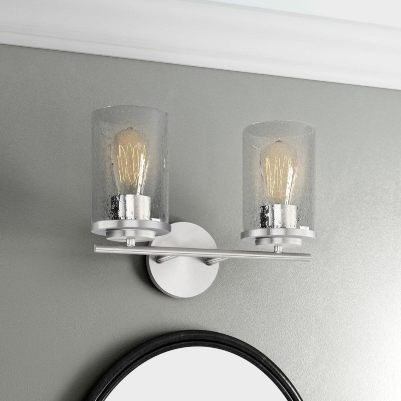 Éclairage de salle de bain à intensité variable 2 lumières Ambroz, Chrome poli