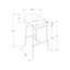 Tabouret de bar ou de cuisine à hauteur de comptoir chromé de style contemporain Clouchete-28021205-100090135