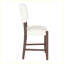 Ensemble de 4 tabourets de bar de style Mid-Century de 40,4 po avec dossier, tabourets de bar rembourrés en lin avec pieds en bois massif pour la salle à manger de l'îlot de cuisine-526001716