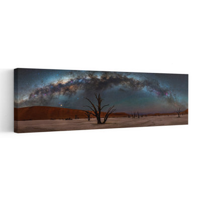 Milky Way Desert Night by Vikas Chander - Wrapped Canvas Panoramic Print