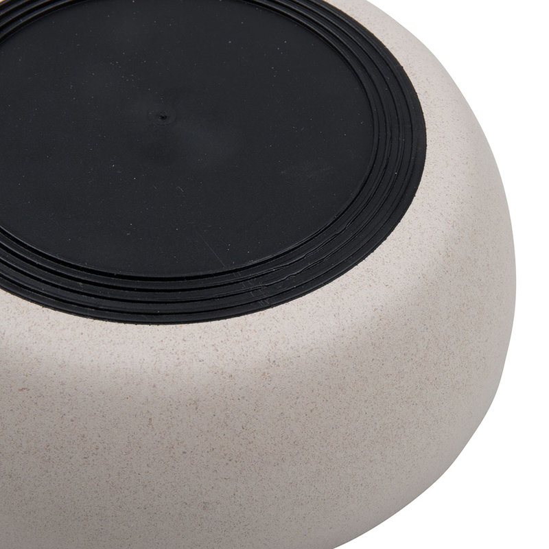Anti-Skid Pet Bowl, Beige, 5.8cm H x 17.5cm W x 17.5cm D