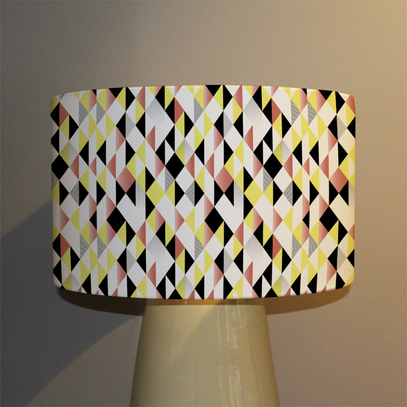 Cotton Drum Lamp Shade ( Uno ), 22cm H x 25cm W x 25cm D