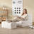 32.5" Upholstered Lounger with Ottoman-1991675676