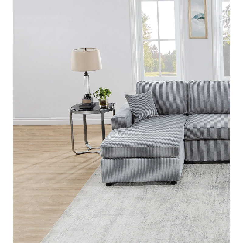 Contemporary Left and Right Armless Chaise Loveseat,Elegant and Versatile Seating Solution