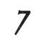 Deltana RNZ4-7 4" Numbers Zinc Die-Cast, Black