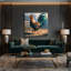 «Farm Roosters», art mural sur toile gris-1518263356