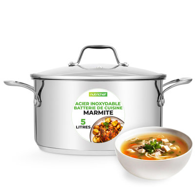 NutriChef Stainless Steel Stock Pot