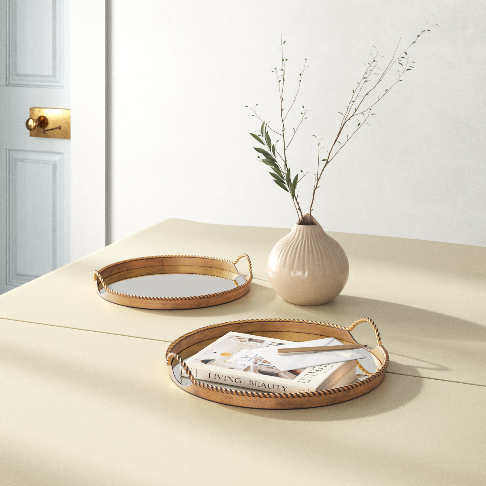 Faina Metal Tray - Set of 2