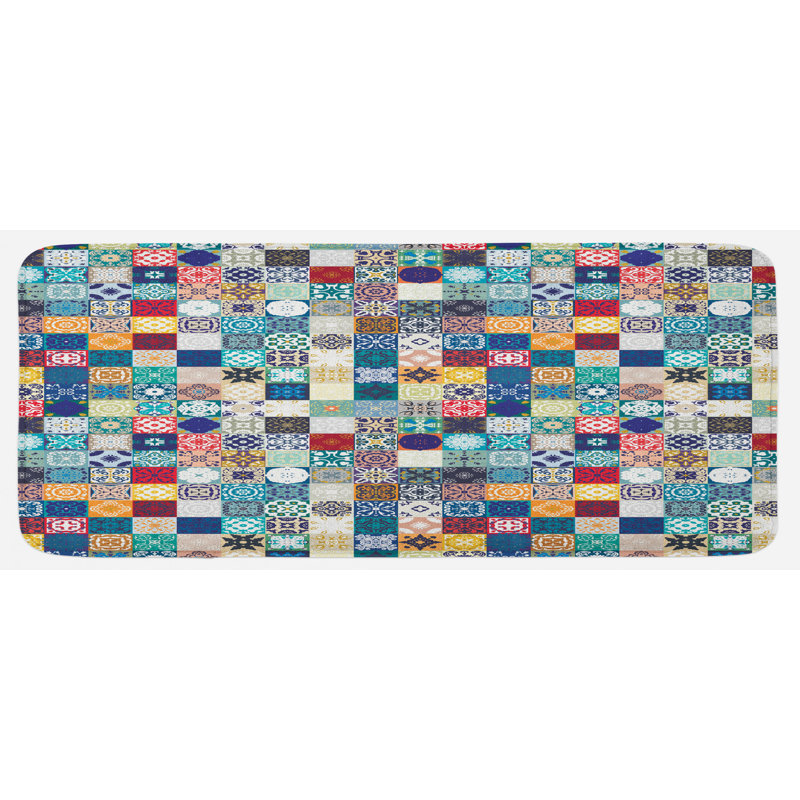 Eclectic Mixed Synthetic Kitchen Mat