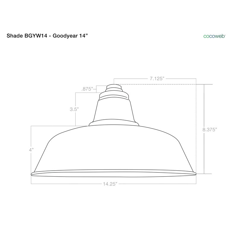 Luminaire de grange d'extérieur à DEL Vandervliet, H 9 po x l 14 po x P 17 po, Vert rétro