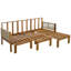 Canapé de patio droit en acacia de 73,2 pouces de large avec coussins-906944804
