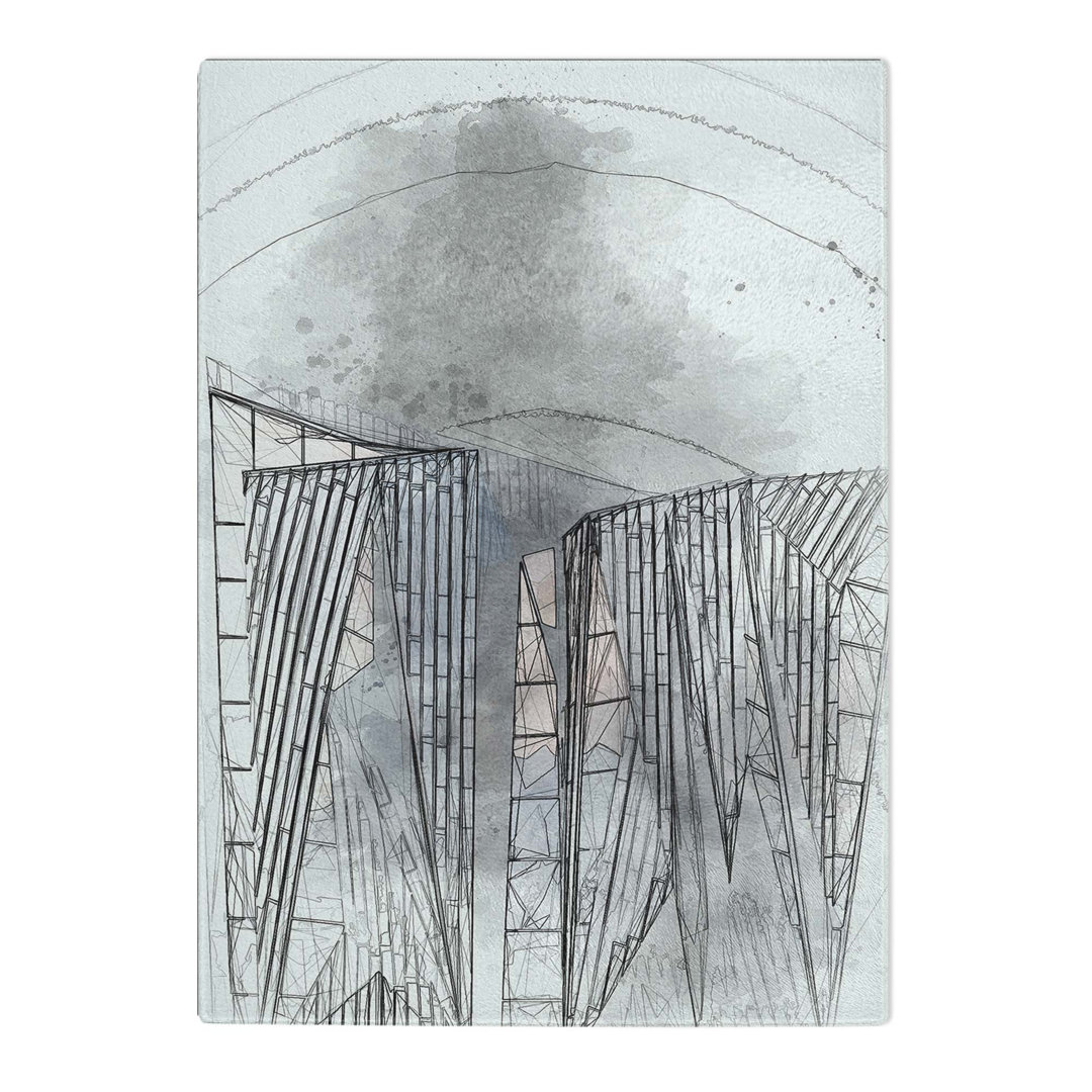 Tempered Glass Sketching the Architecture Vol.6 Chopping Board