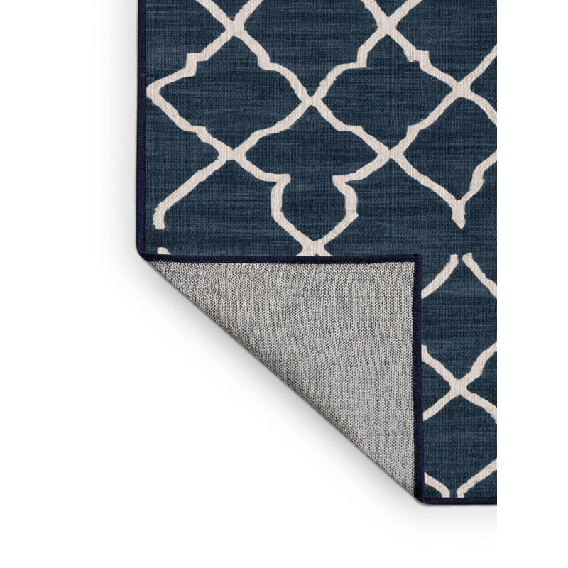 Tapis gris en treillis lavable à la machine, Carré 3 pi