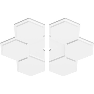 22"OD x 1"ID x 7 1/2"C x 1"P Daisy Architectural Grade PVC Contemporary Ceiling Medallion