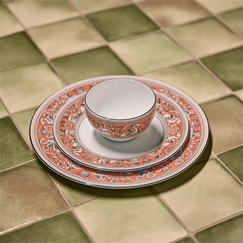 Wedgwood Florentine Colours Rim Soup 8.9In, Orange
