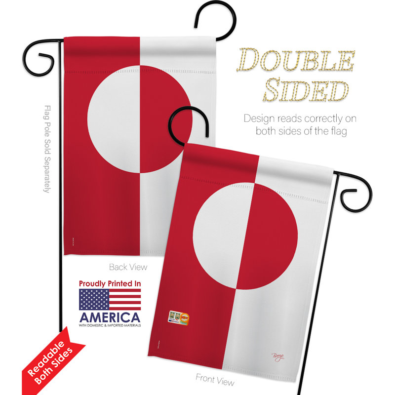 Double Sided 18.5 in. H x 13 in. W Polyester Flag set