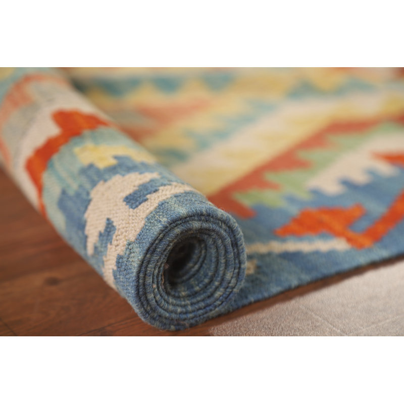 Reversible Wool Kilim Oriental Area Rug 5x7